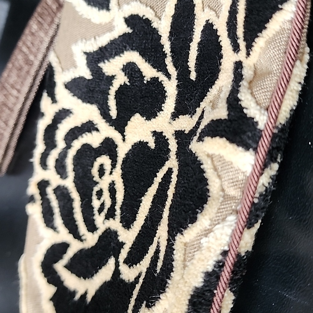 Offhand Designs Black and Tan Tapestry Clutch - Picture 4 of 10